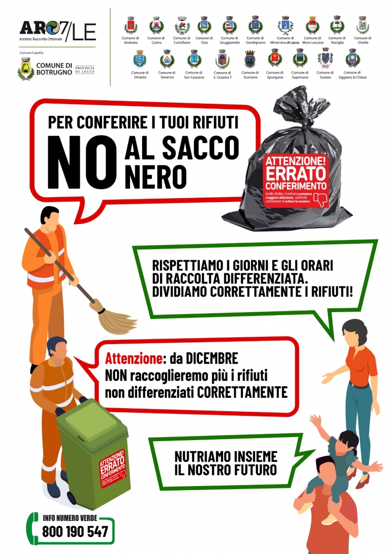 Raccolta differenziata - Avviso alla cittadinanza