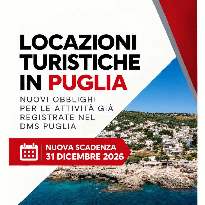 Prorogato al 31 dicembre 2026 il termine per SCIA e CIA per locazioni turistiche e brevi